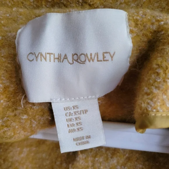 Cynthia Rowley Mustard Sweater Cardigan XS - Picture 4 of 5